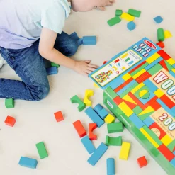 200 Piece Wood Blocks Set><noscript><img width=