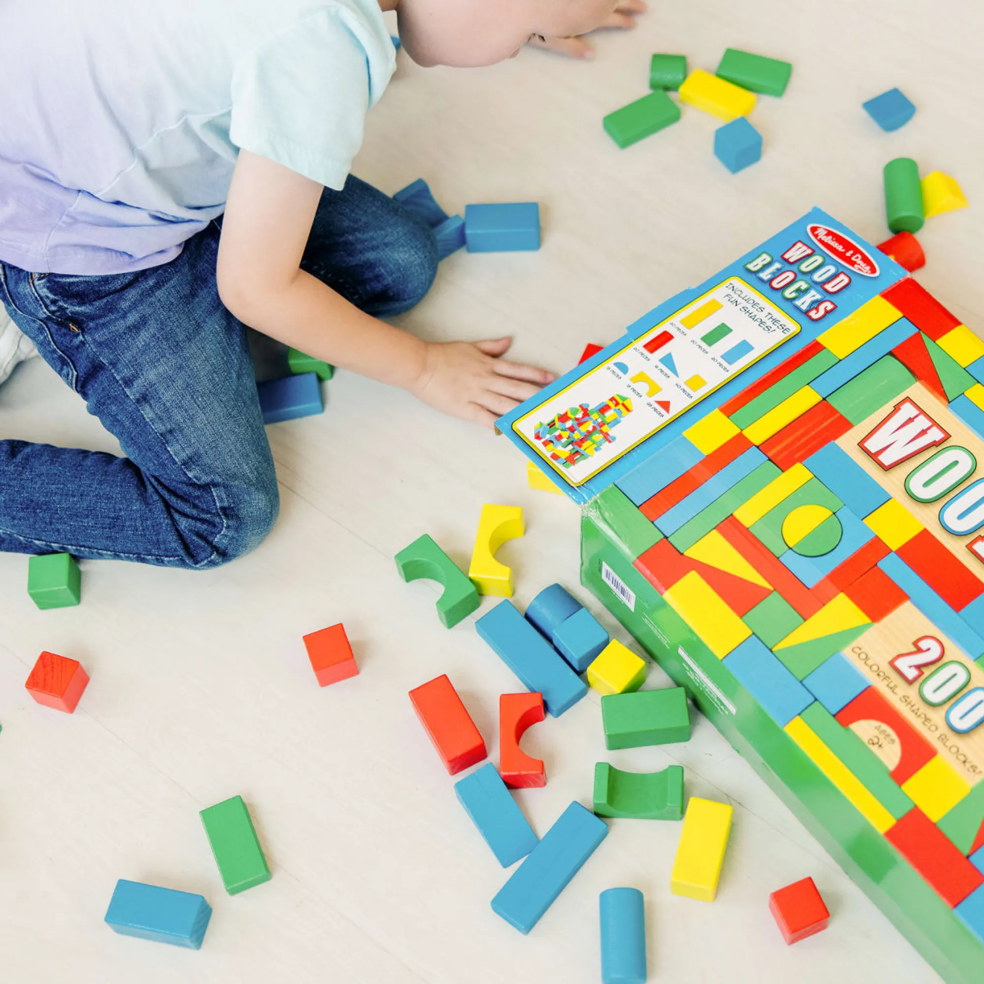200 Piece Wood Blocks Set>Melissa & Doug Discount