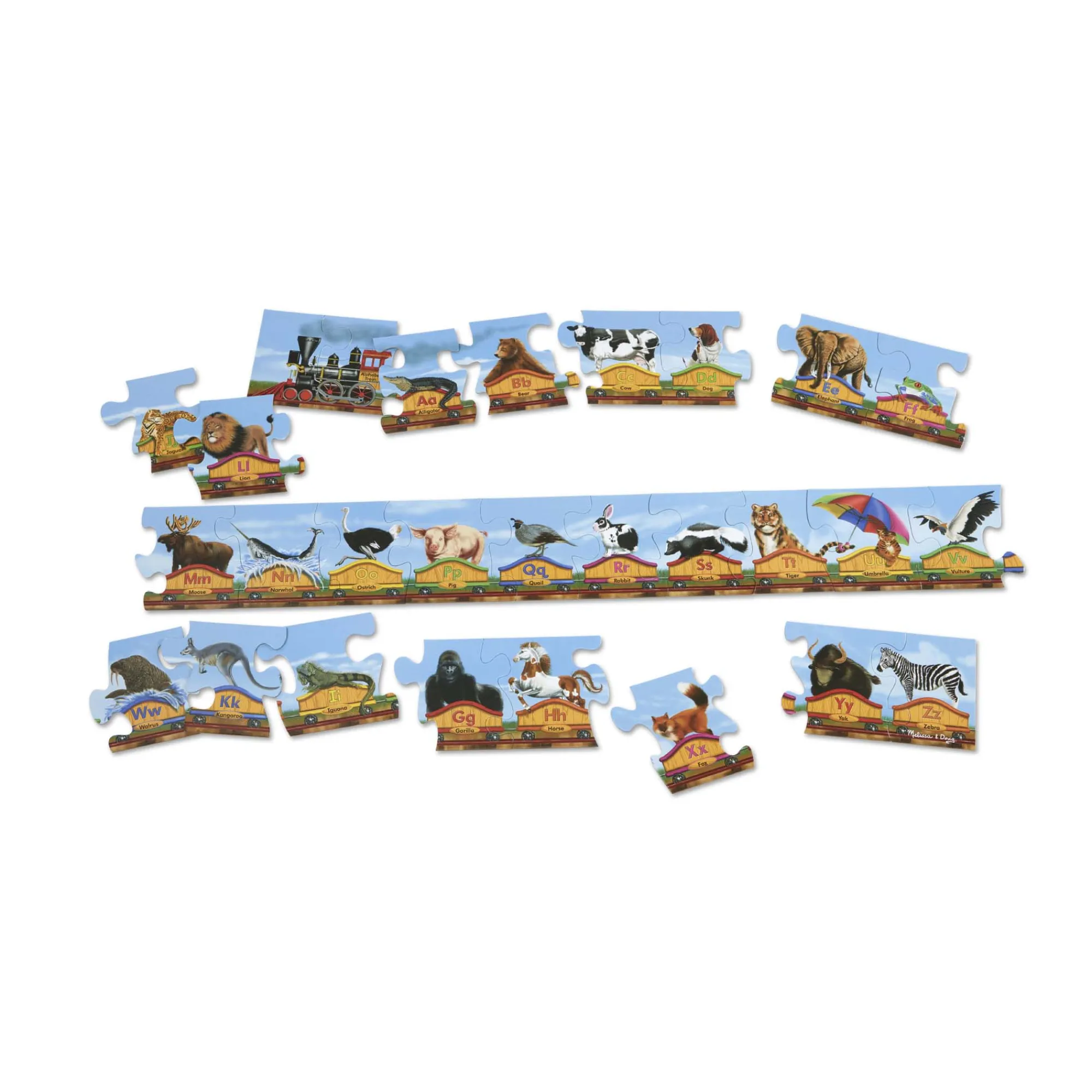 Alphabet Train Floor Puzzle - 28 Pieces>Melissa & Doug New