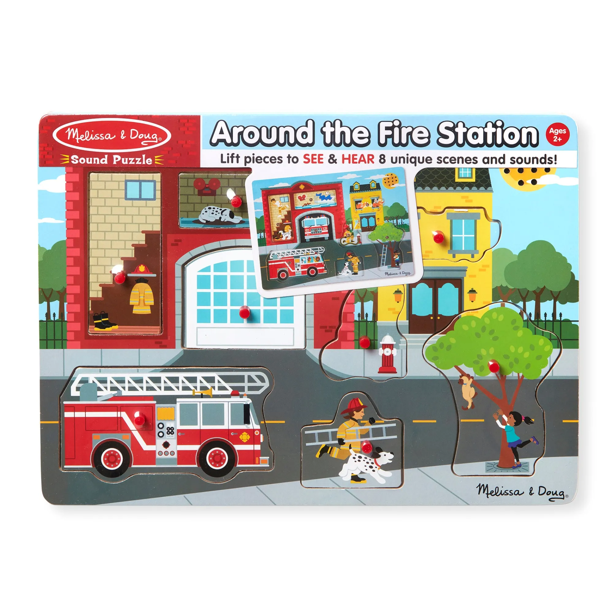 Around the Fire Station Sound Puzzle - 8 Pieces>Melissa & Doug Online