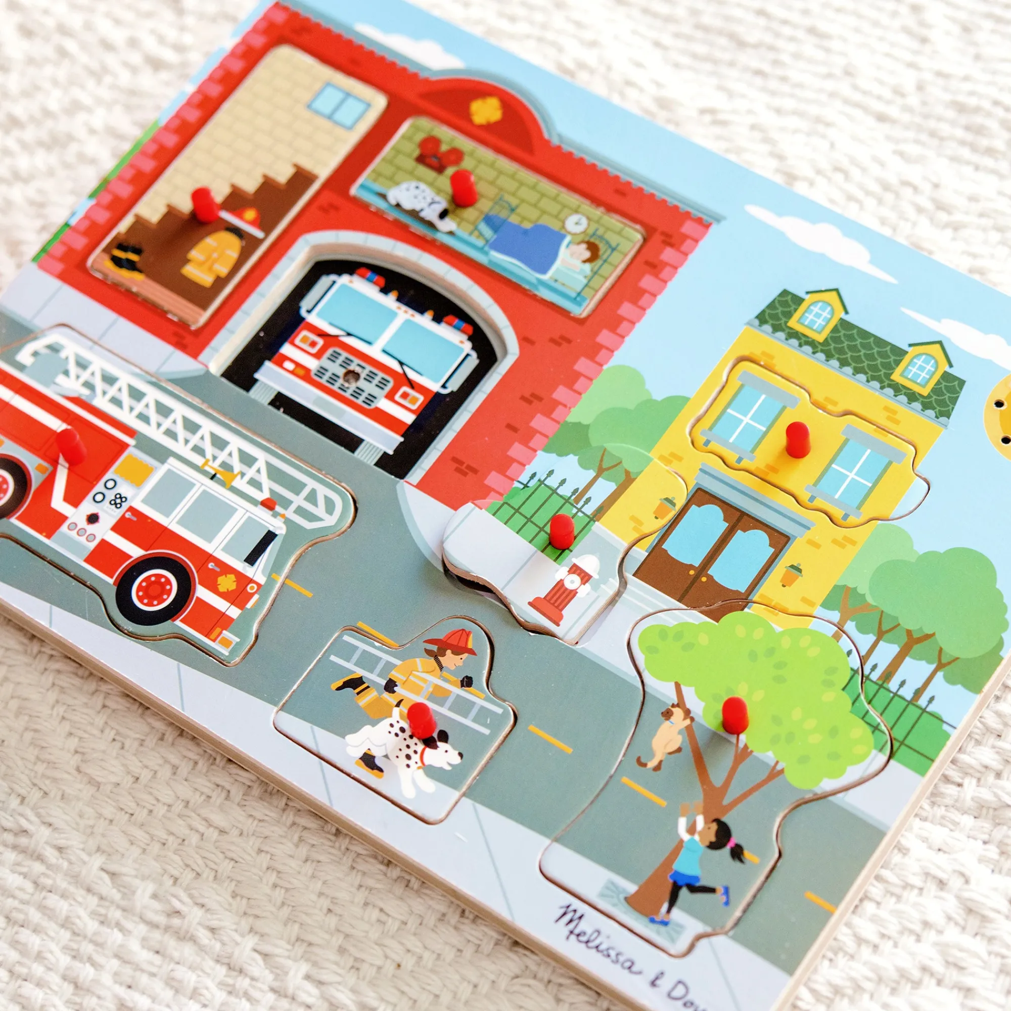Around the Fire Station Sound Puzzle - 8 Pieces>Melissa & Doug Online