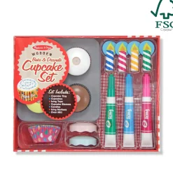 Bake & Decorate Wooden Cupcake Play Set><noscript><img width=