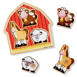 Barnyard Animals Jumbo Knob Puzzle - 3 Pieces><noscript><img width=