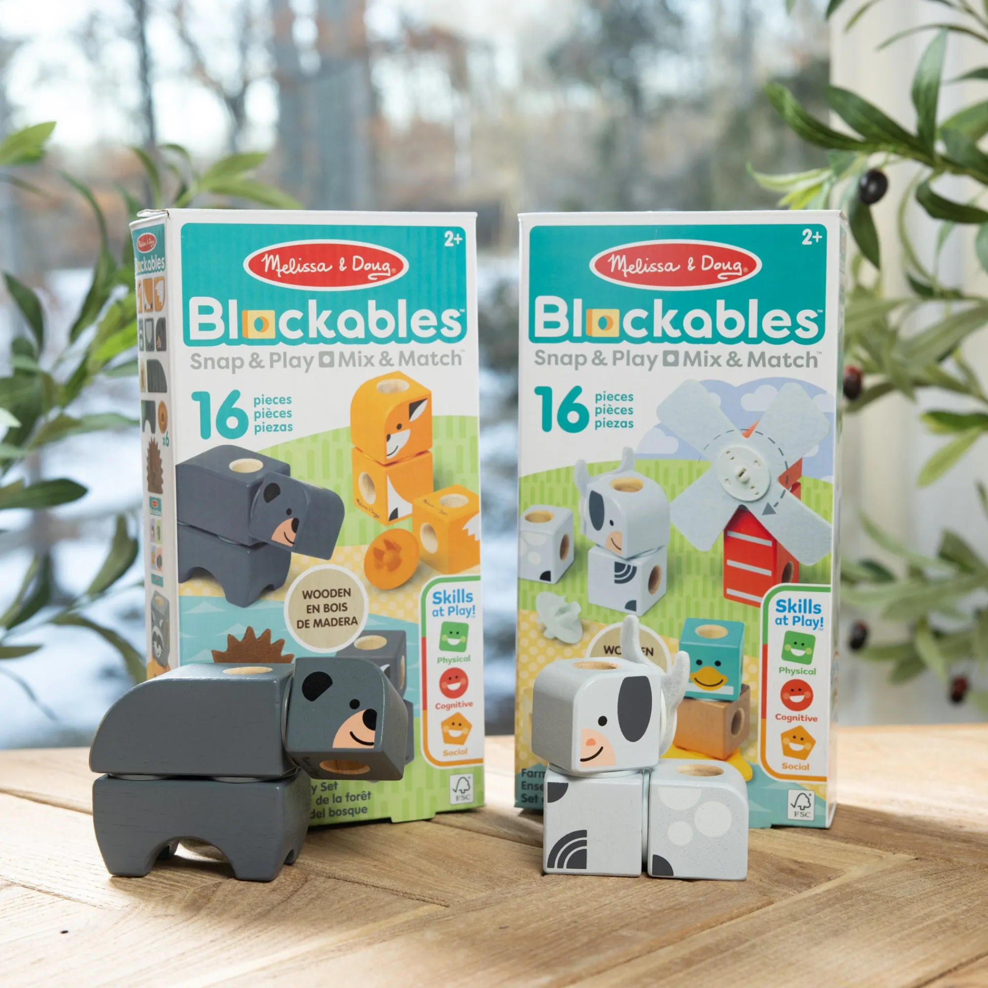 Blockables™ Play Sets Farm Friends and Woodland Friends 2-Pack Bundle>Melissa & Doug Sale