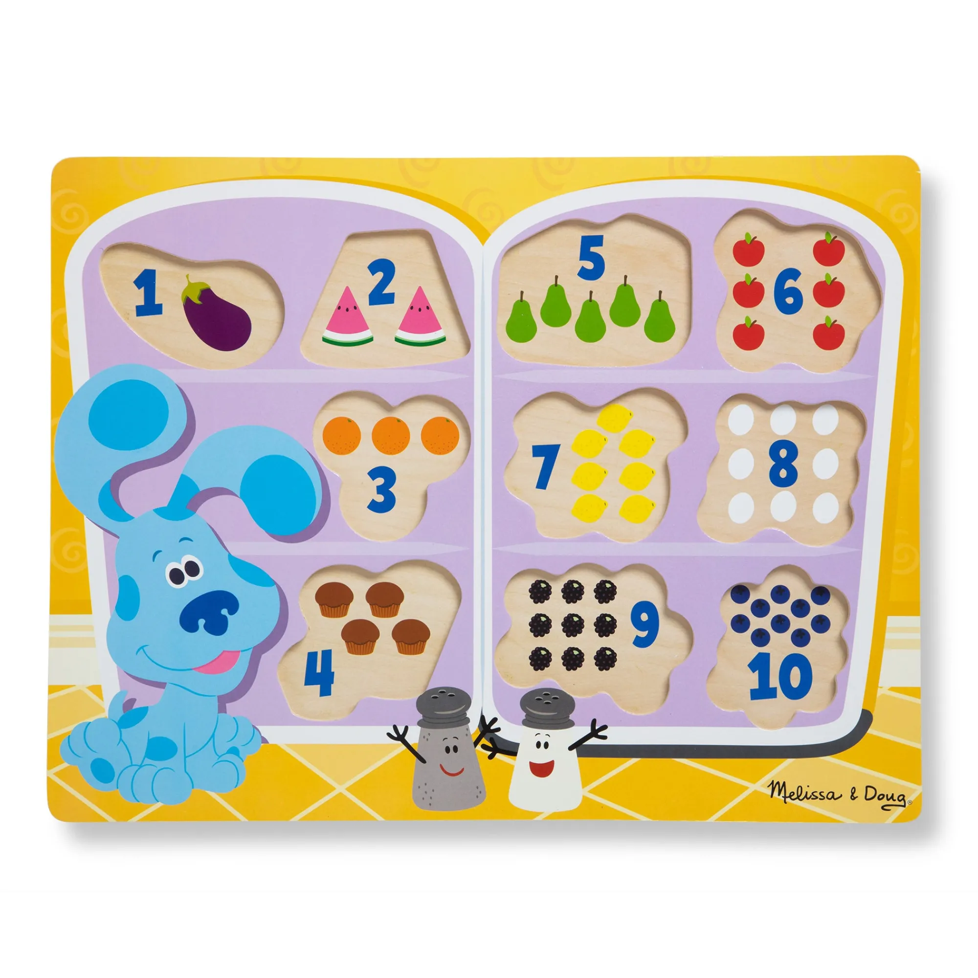 Blue's Clues & You! Fridge Food Wooden Chunky Puzzle - 10 Pieces>Melissa & Doug