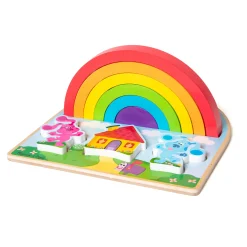 Blue's Clues & You! Wooden Rainbow Stacking Puzzle - 9 Pieces><noscript><img width=