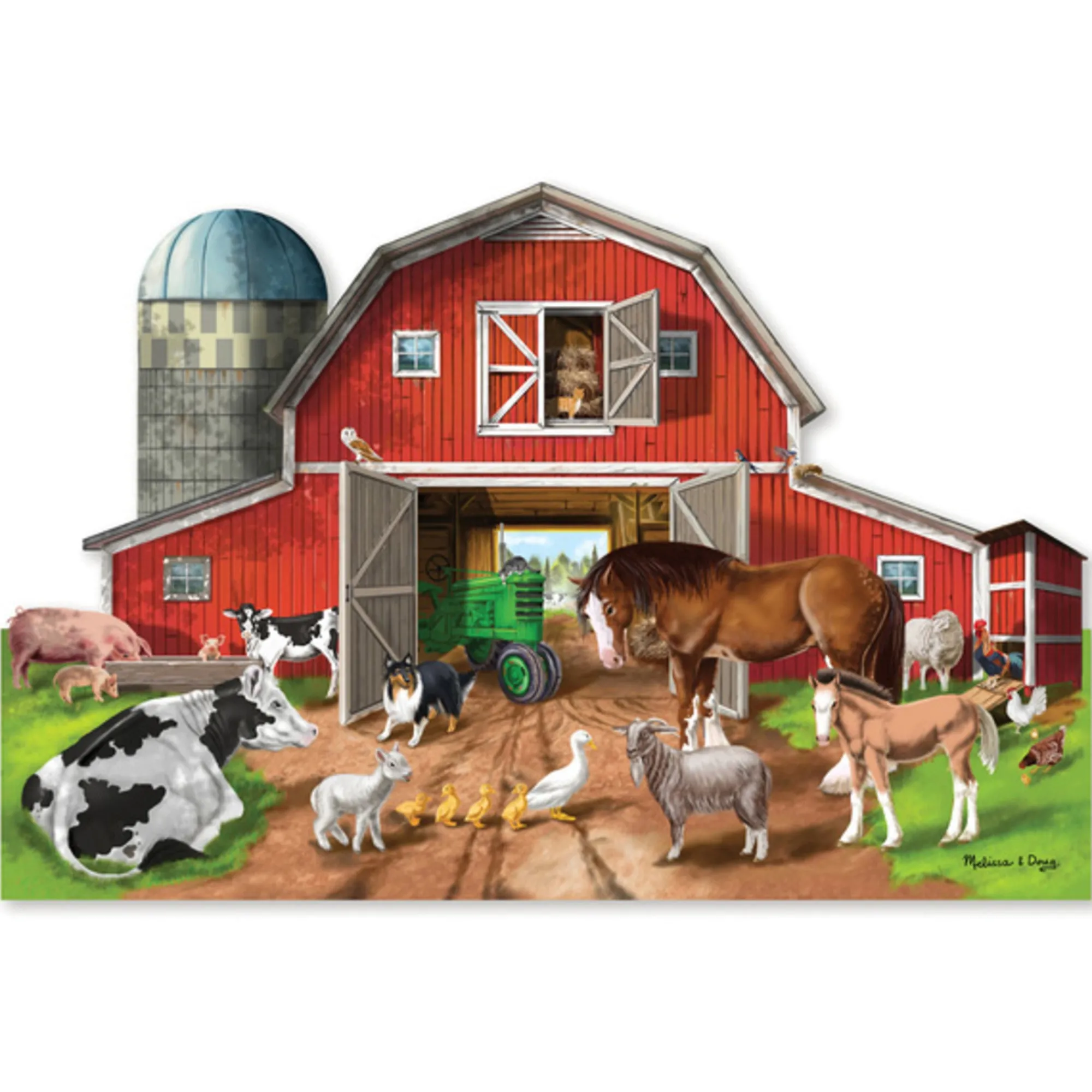 Busy Barn Shaped Floor Puzzle - 32 Pieces>Melissa & Doug Sale