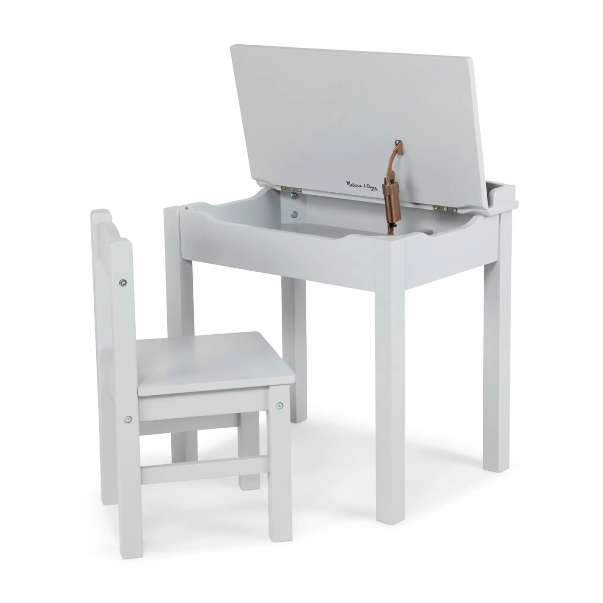 Child's Lift-Top Desk & Chair - Gray>Melissa & Doug Clearance