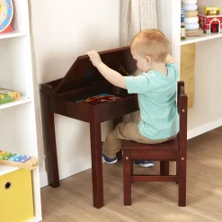 Child's Lift-Top Desk & Chair - Espresso><noscript><img width=