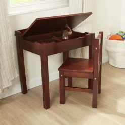 Child's Lift-Top Desk & Chair - Espresso><noscript><img width=
