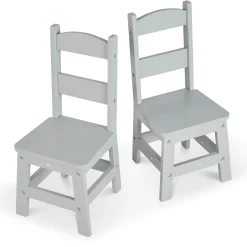 Child’s Wooden Chair Pair – Gray>Melissa & Doug Clearance