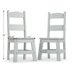 Child’s Wooden Chair Pair – Gray><noscript><img width=