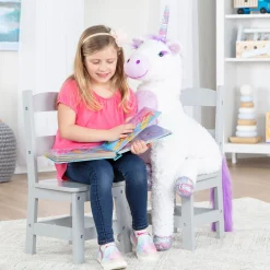 Child’s Wooden Chair Pair – Gray><noscript><img width=