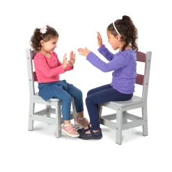 Child’s Wooden Chair Pair – Gray><noscript><img width=