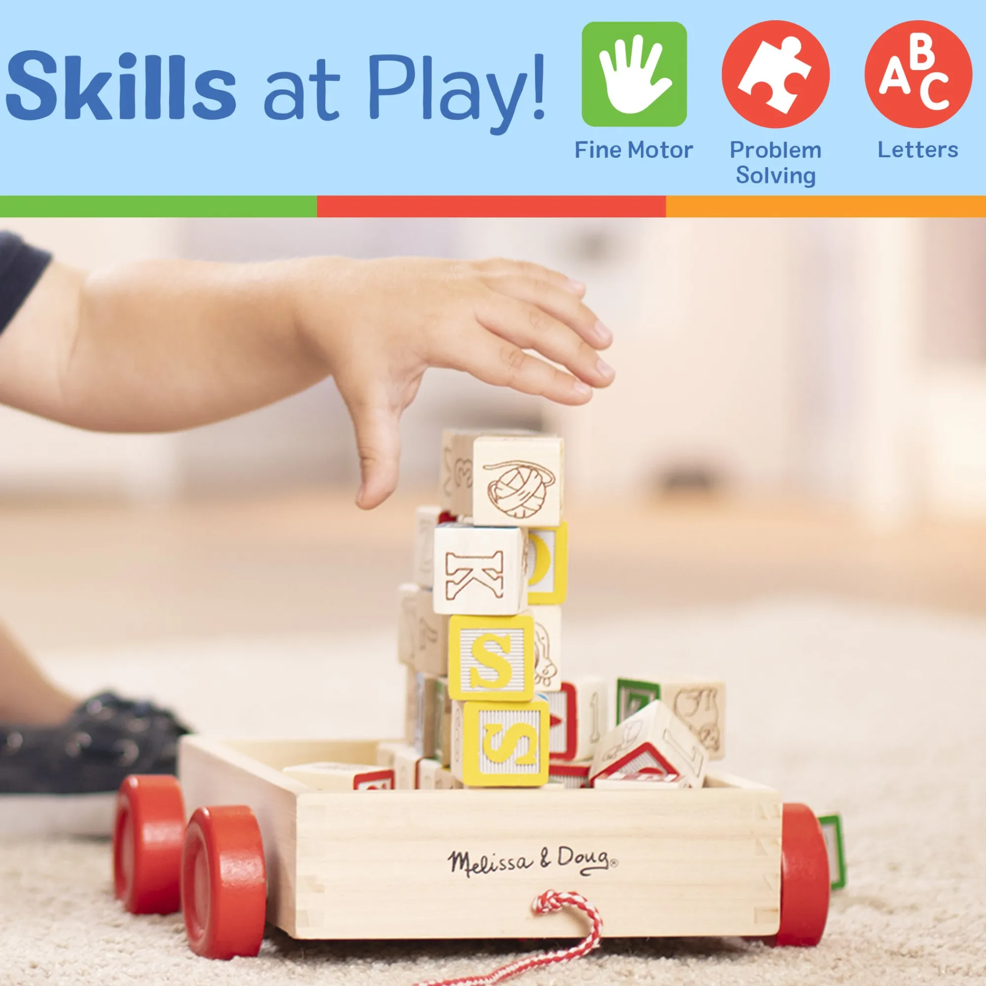 Classic ABC Block Cart>Melissa & Doug New