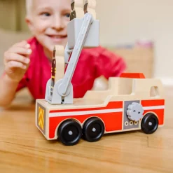 Classic Wooden Fire Truck Play Set>Melissa & Doug Clearance