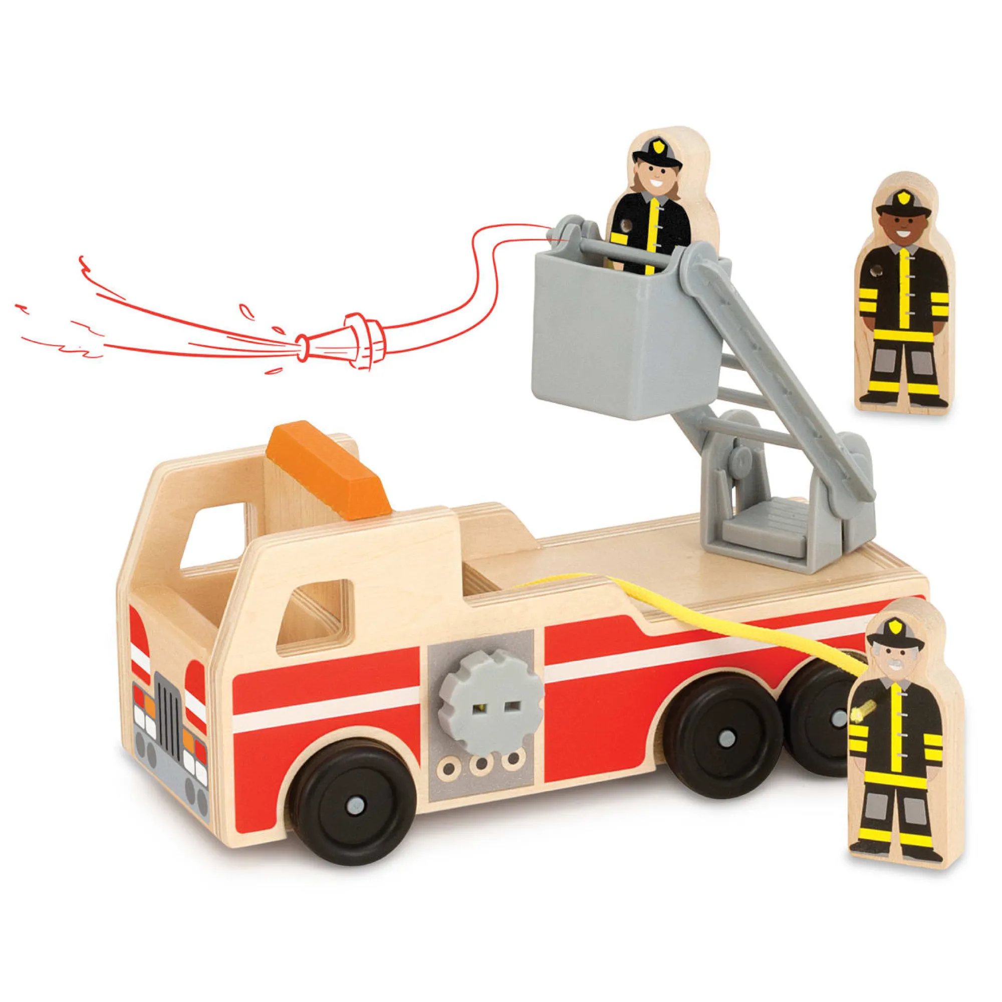 Classic Wooden Fire Truck Play Set>Melissa & Doug Clearance