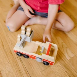 Classic Wooden Fire Truck Play Set><noscript><img width=