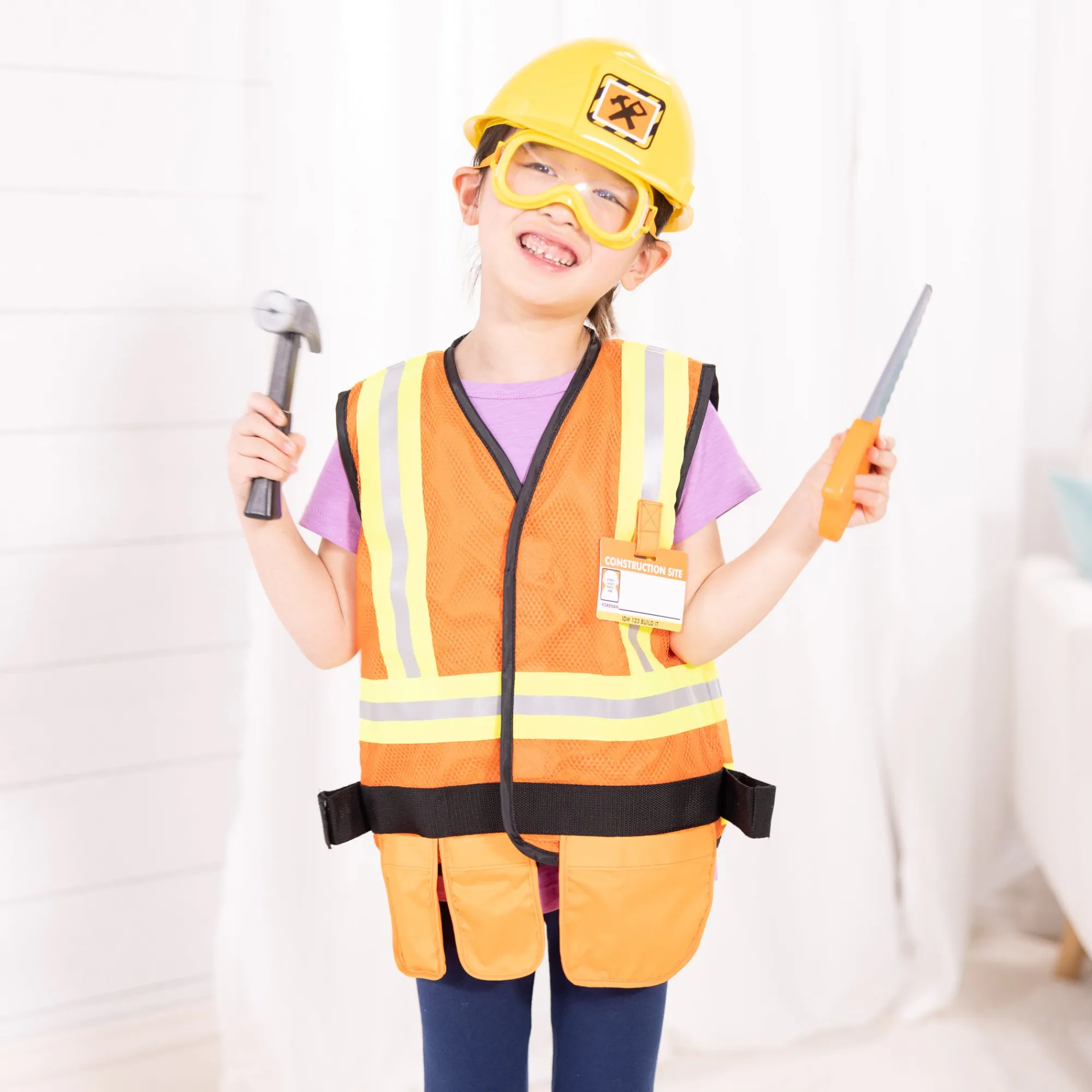 Construction Worker Costume Role Play Set>Melissa & Doug Online