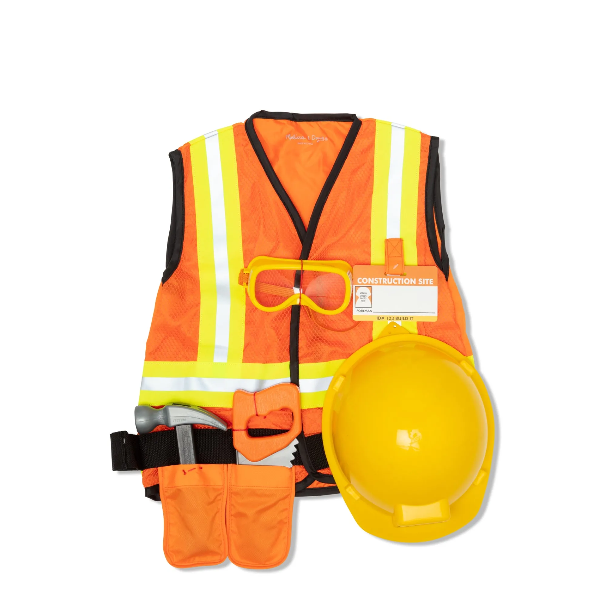 Construction Worker Costume Role Play Set>Melissa & Doug Online