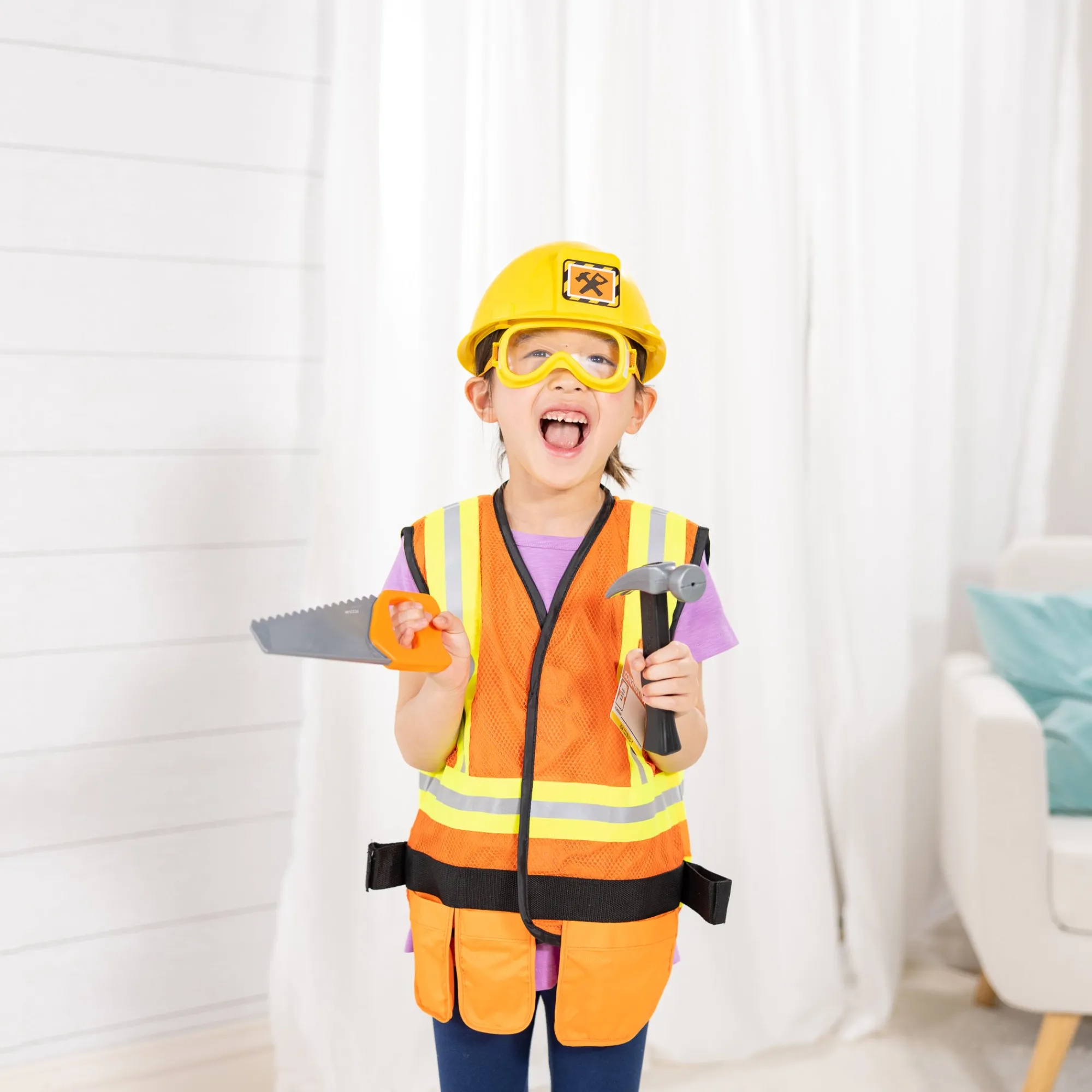 Construction Worker Costume Role Play Set>Melissa & Doug Online