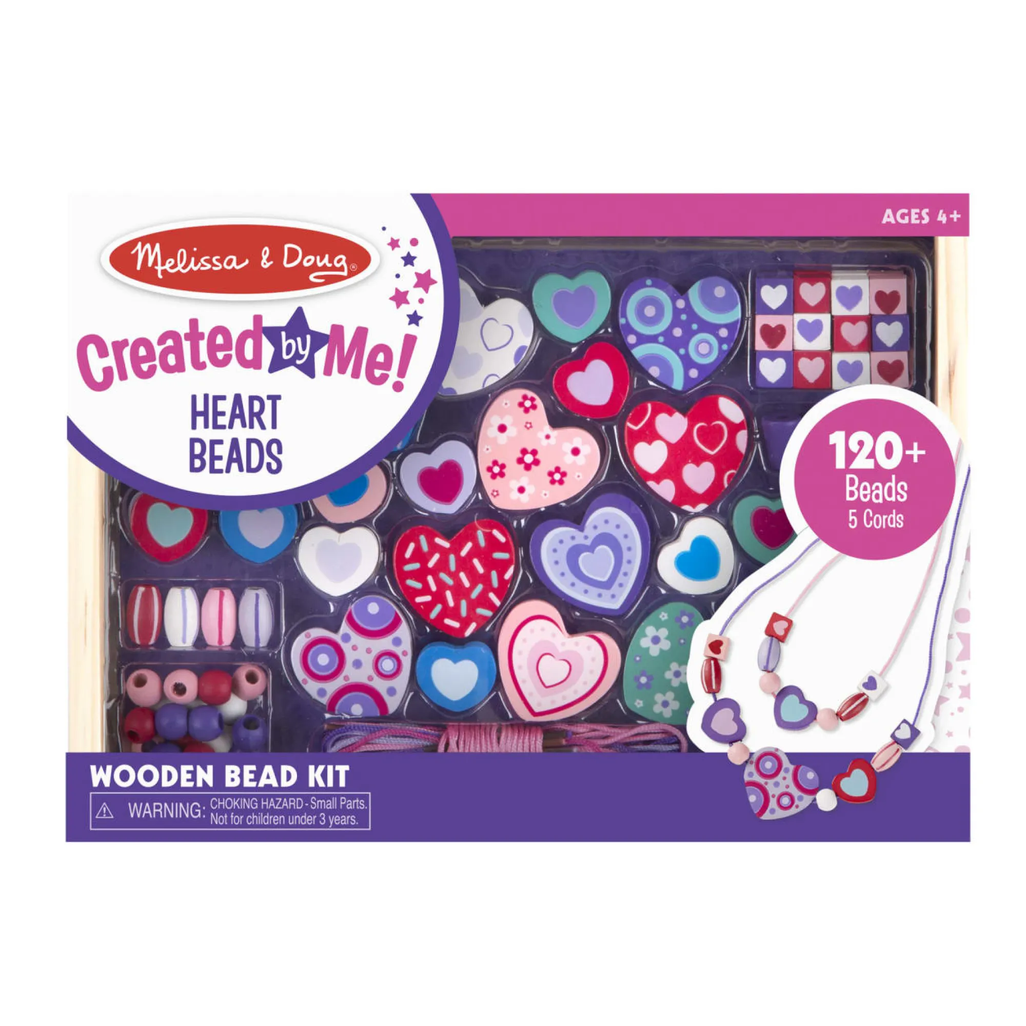 Created by Me! Heart Beads Wooden Bead Kit>Melissa & Doug Sale