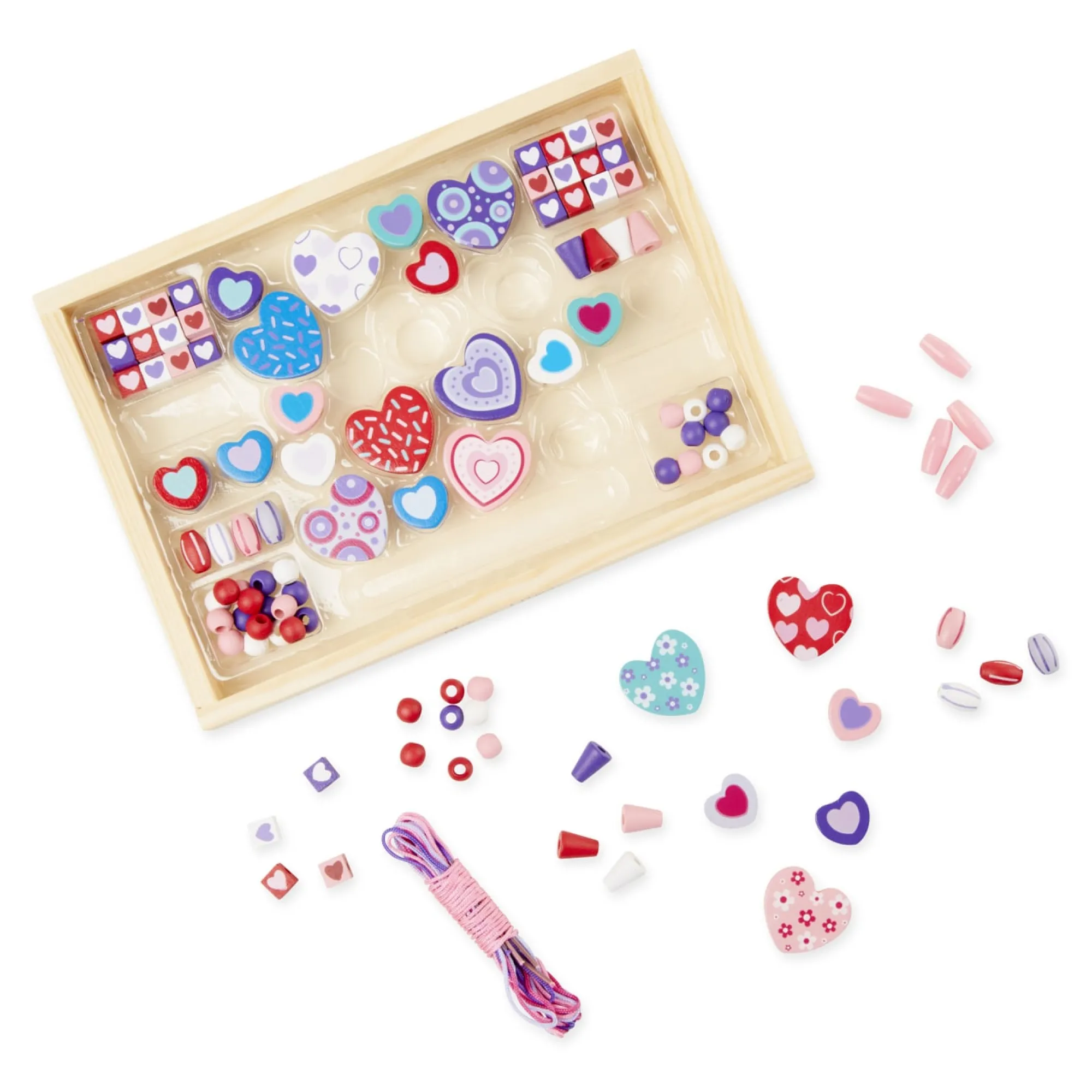 Created by Me! Heart Beads Wooden Bead Kit>Melissa & Doug Sale