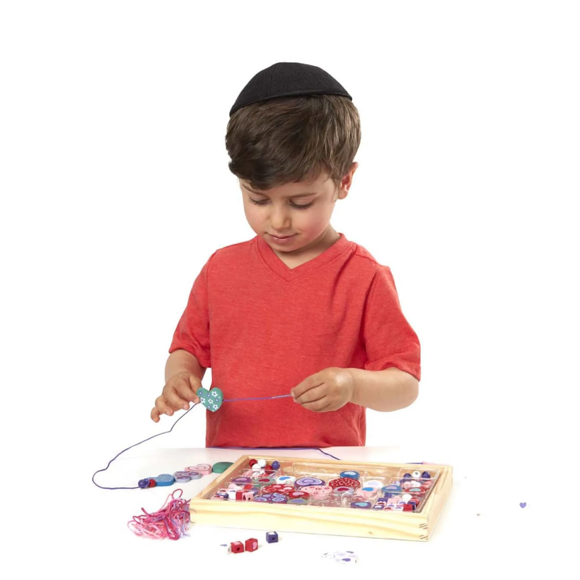 Created by Me! Heart Beads Wooden Bead Kit>Melissa & Doug Sale