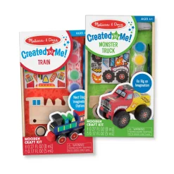 Created by Me!™ Vehicles Craft Kit 2-Pack: Monster Truck, Train>Melissa & Doug Outlet