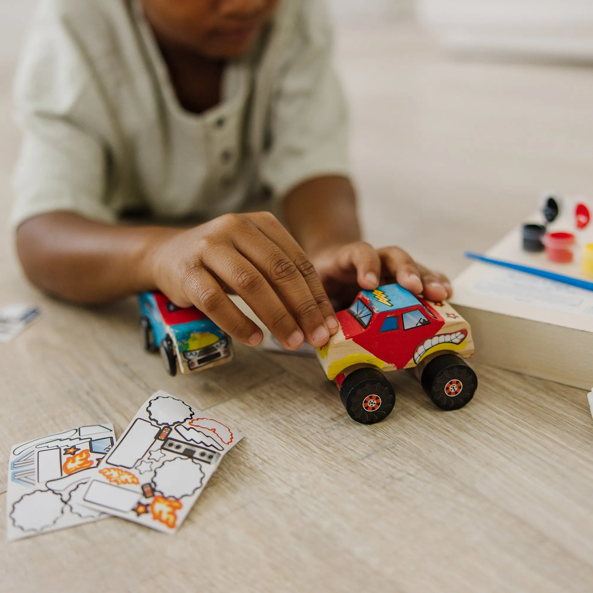 Created By Me!™ Vehicles Craft Kit 2-Pack: Race Car & Monster Truck>Melissa & Doug Outlet