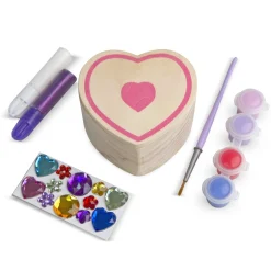 Decorate-Your-Own Wooden Heart Box><noscript><img width=