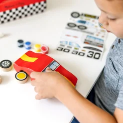 Decorate-Your-Own Wooden Race Car><noscript><img width=