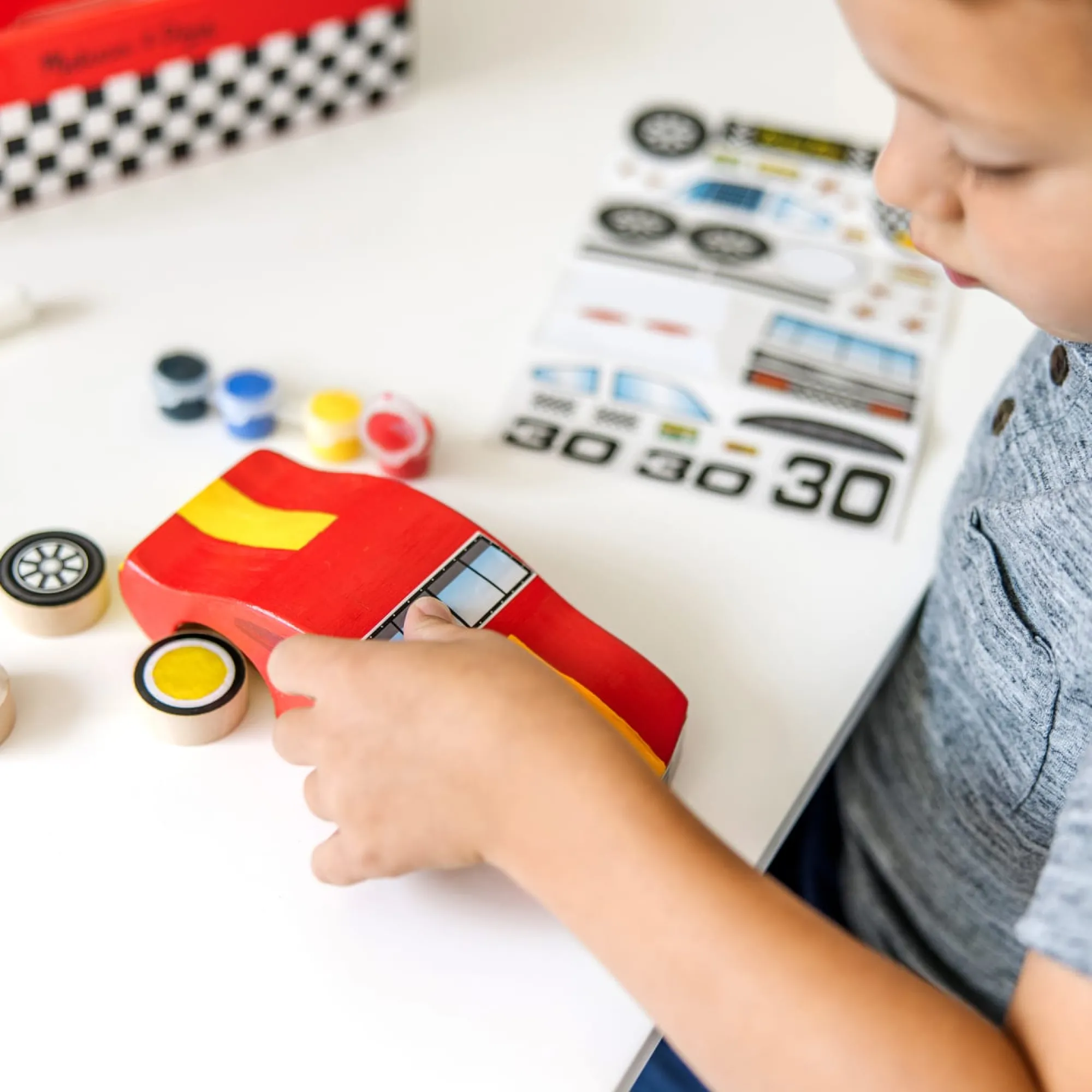 Decorate-Your-Own Wooden Race Car>Melissa & Doug Clearance