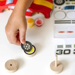Decorate-Your-Own Wooden Race Car><noscript><img width=