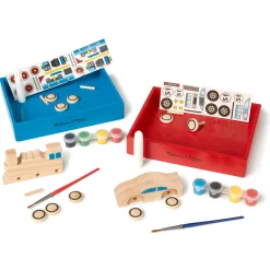 Decorate-Your-Own Wooden Train and Race Car Craft Kit><noscript><img width=