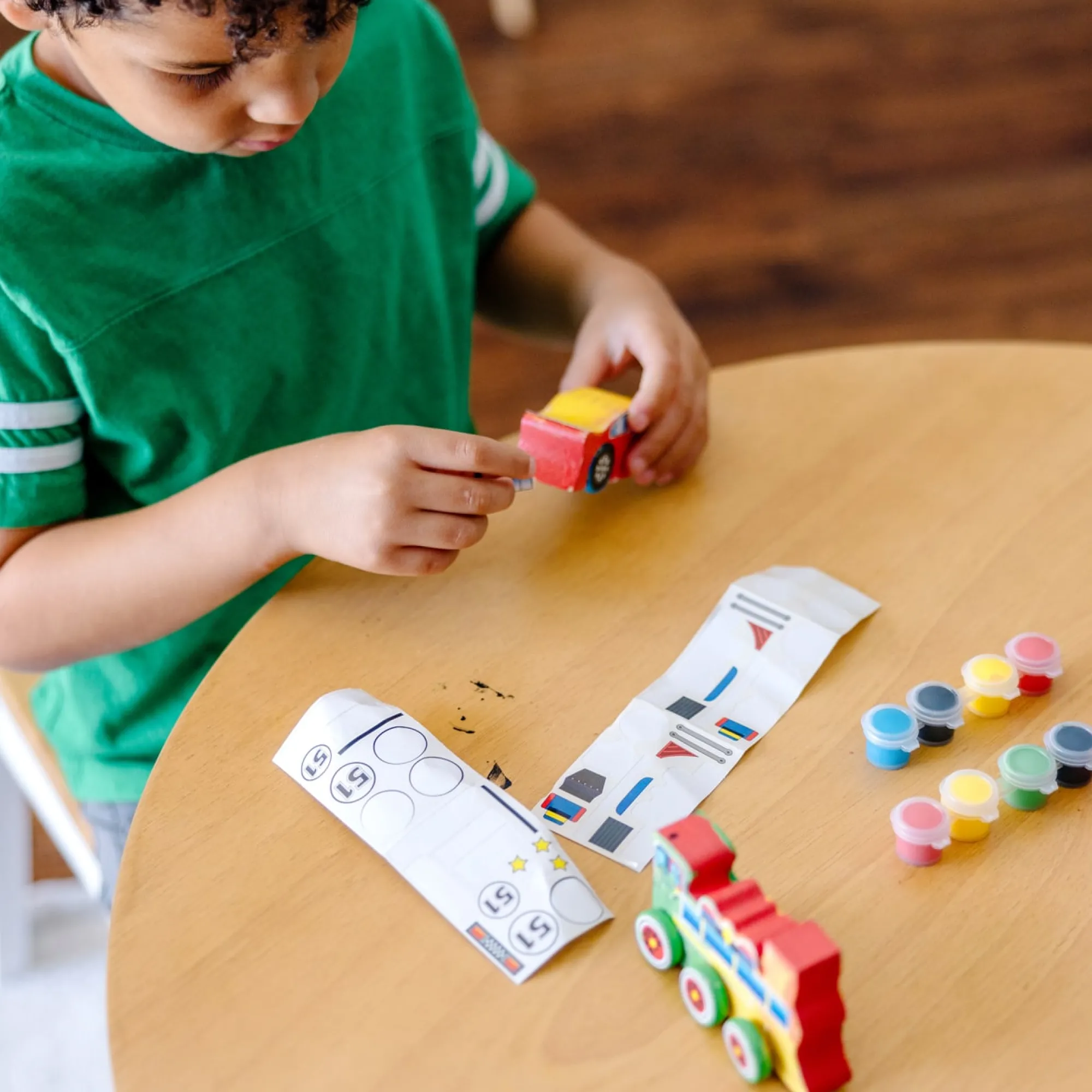 Decorate-Your-Own Wooden Train and Race Car Craft Kit>Melissa & Doug Hot