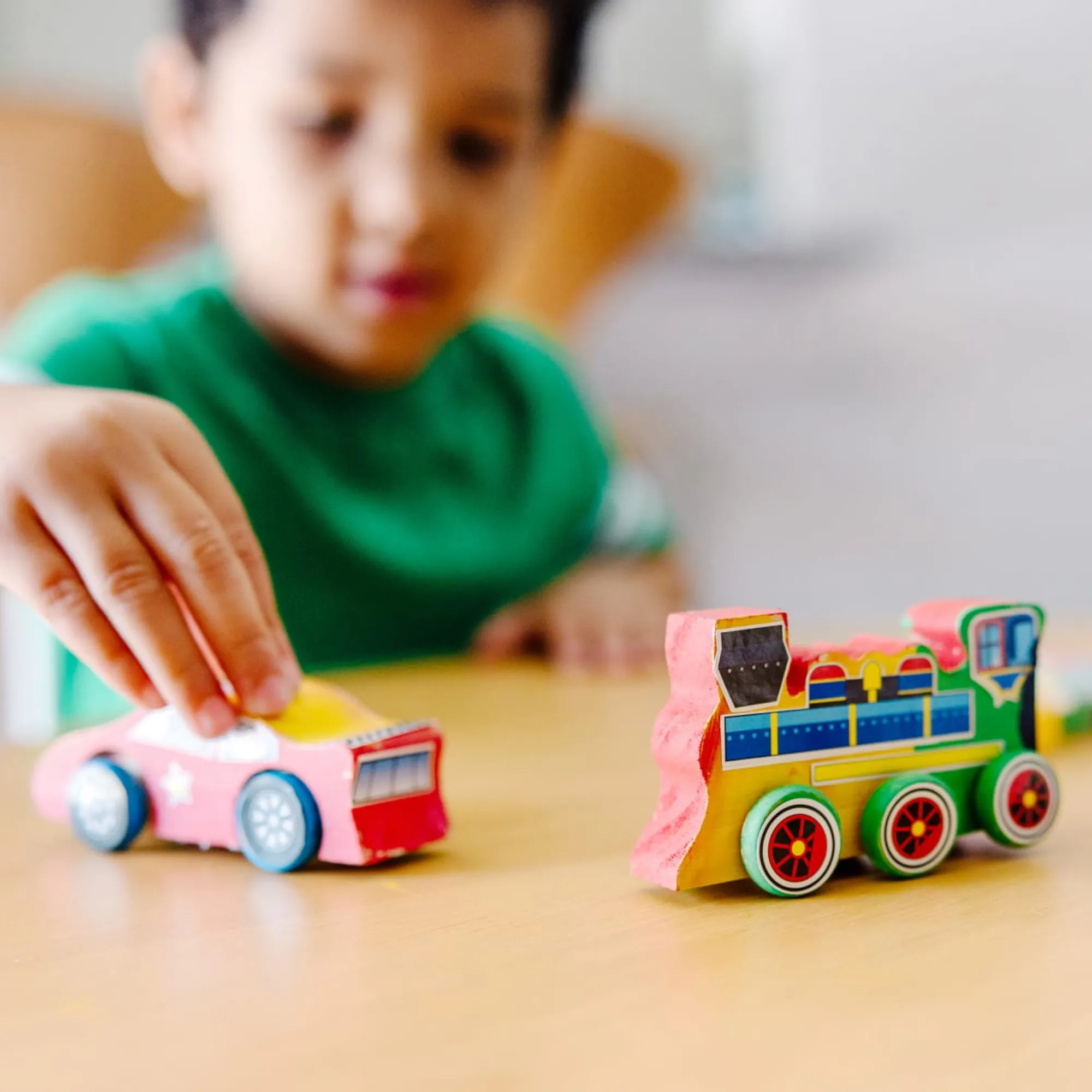 Decorate-Your-Own Wooden Train and Race Car Craft Kit>Melissa & Doug Hot