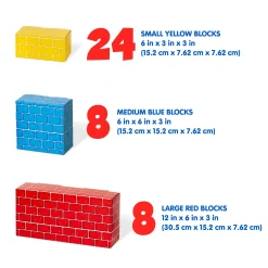 Deluxe Jumbo Cardboard Blocks - 40 Pieces><noscript><img width=