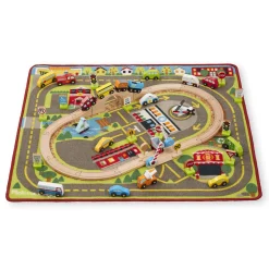 Deluxe Multi-Vehicle Activity Rug Play Set>Melissa & Doug