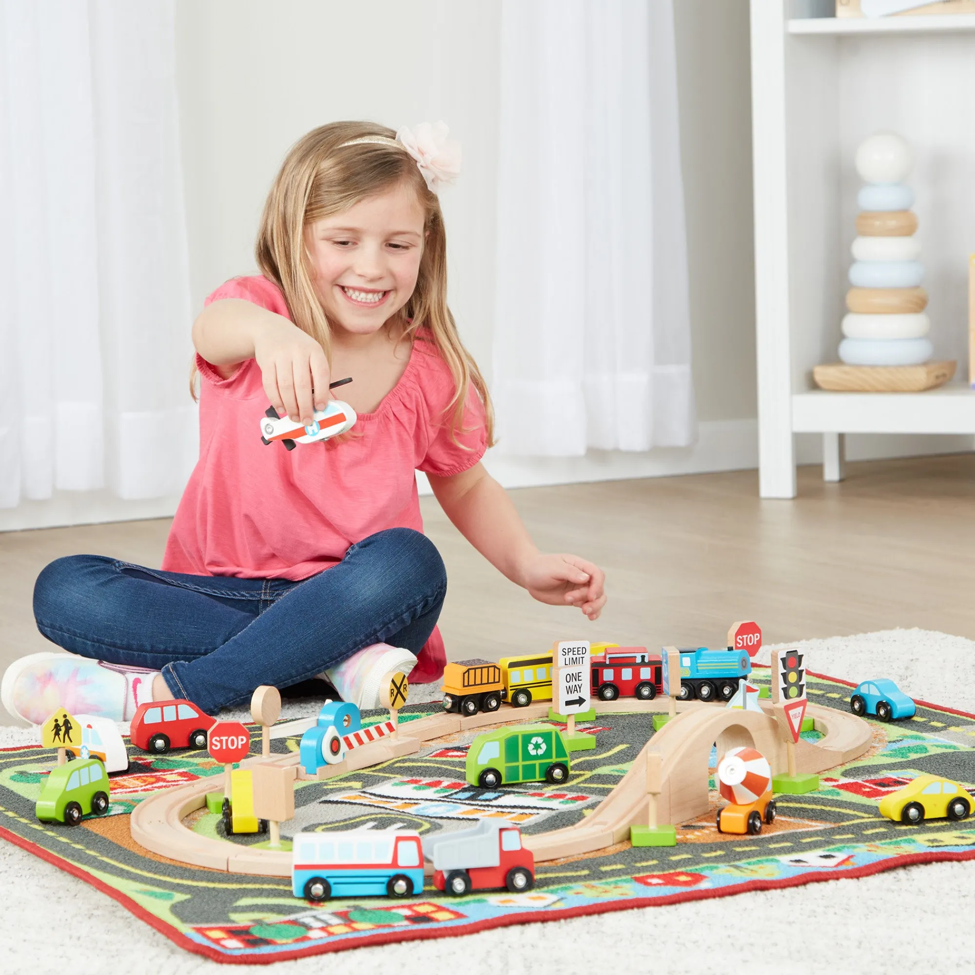 Deluxe Multi-Vehicle Activity Rug Play Set>Melissa & Doug