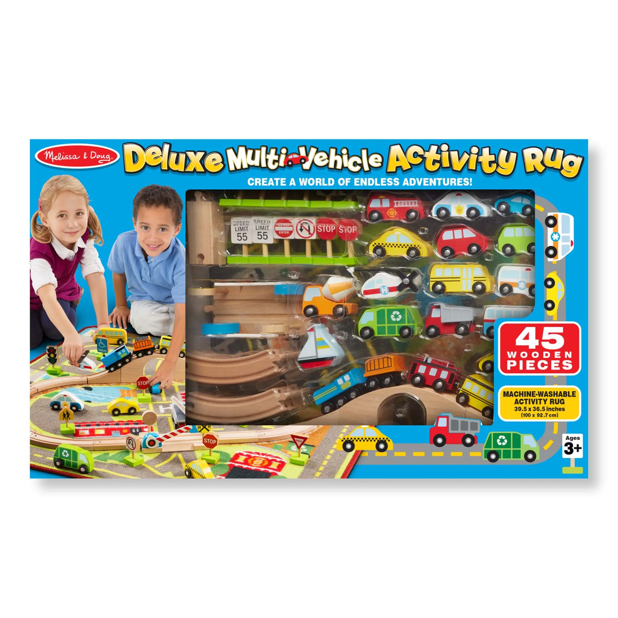 Deluxe Multi-Vehicle Activity Rug Play Set>Melissa & Doug