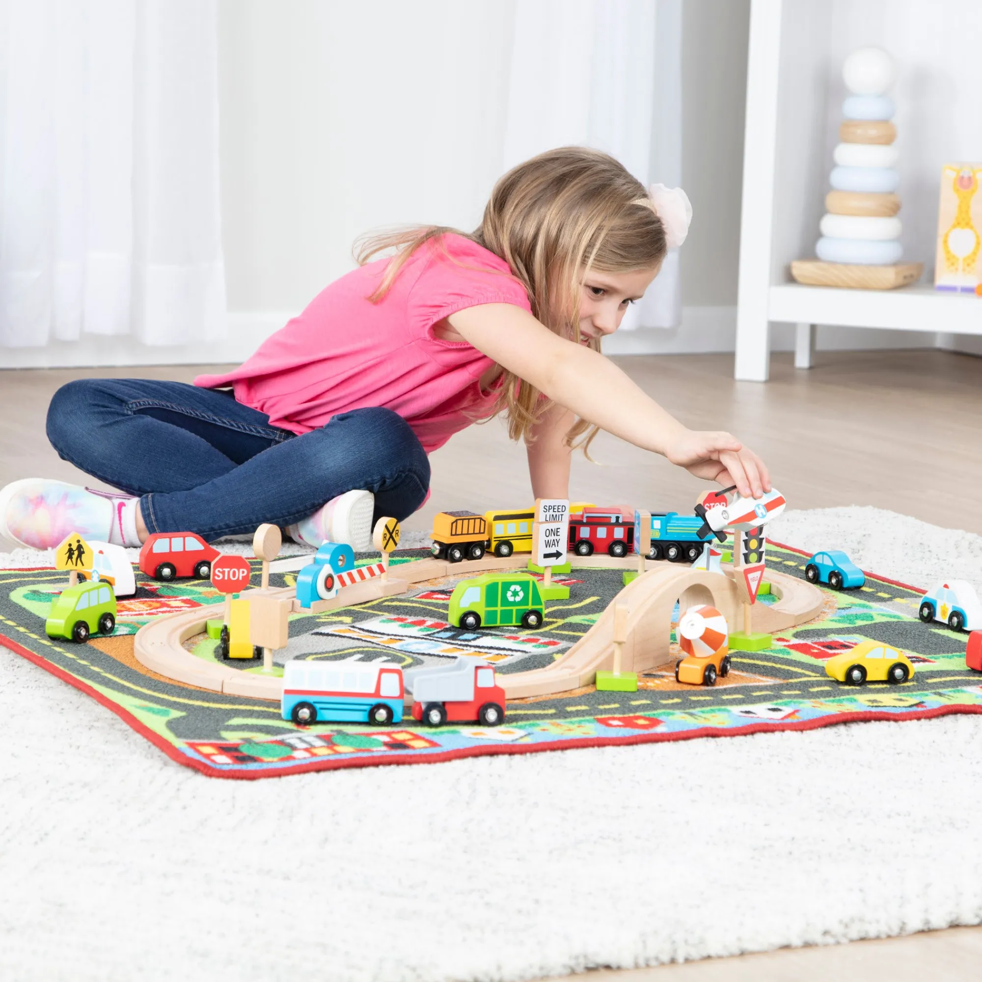 Deluxe Multi-Vehicle Activity Rug Play Set>Melissa & Doug