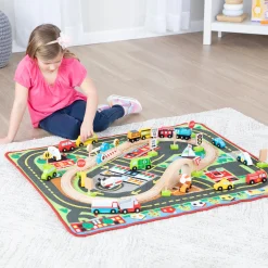 Deluxe Multi-Vehicle Activity Rug Play Set><noscript><img width=