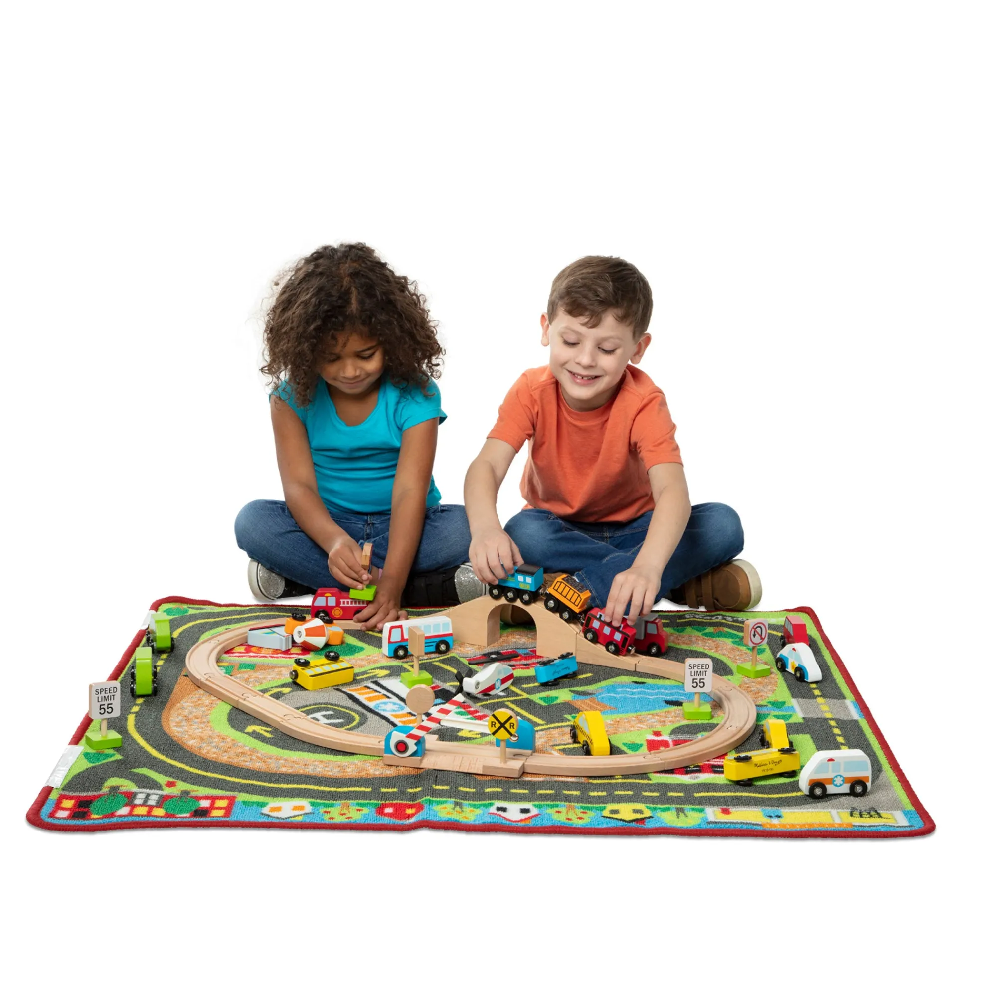 Deluxe Multi-Vehicle Activity Rug Play Set>Melissa & Doug