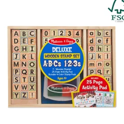 Deluxe Wooden Stamp Set - ABCs 123s><noscript><img width=