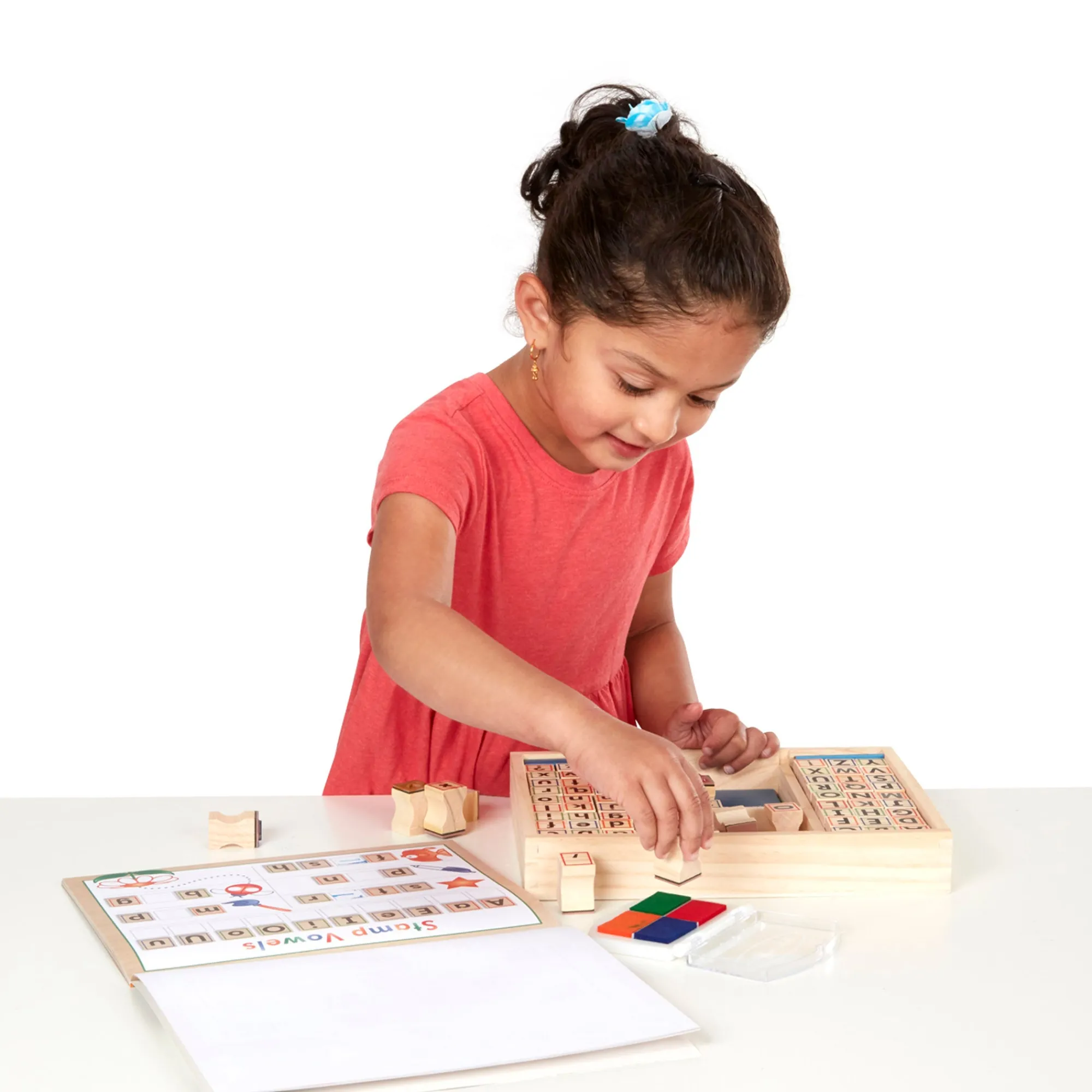 Deluxe Wooden Stamp Set - ABCs 123s>Melissa & Doug New