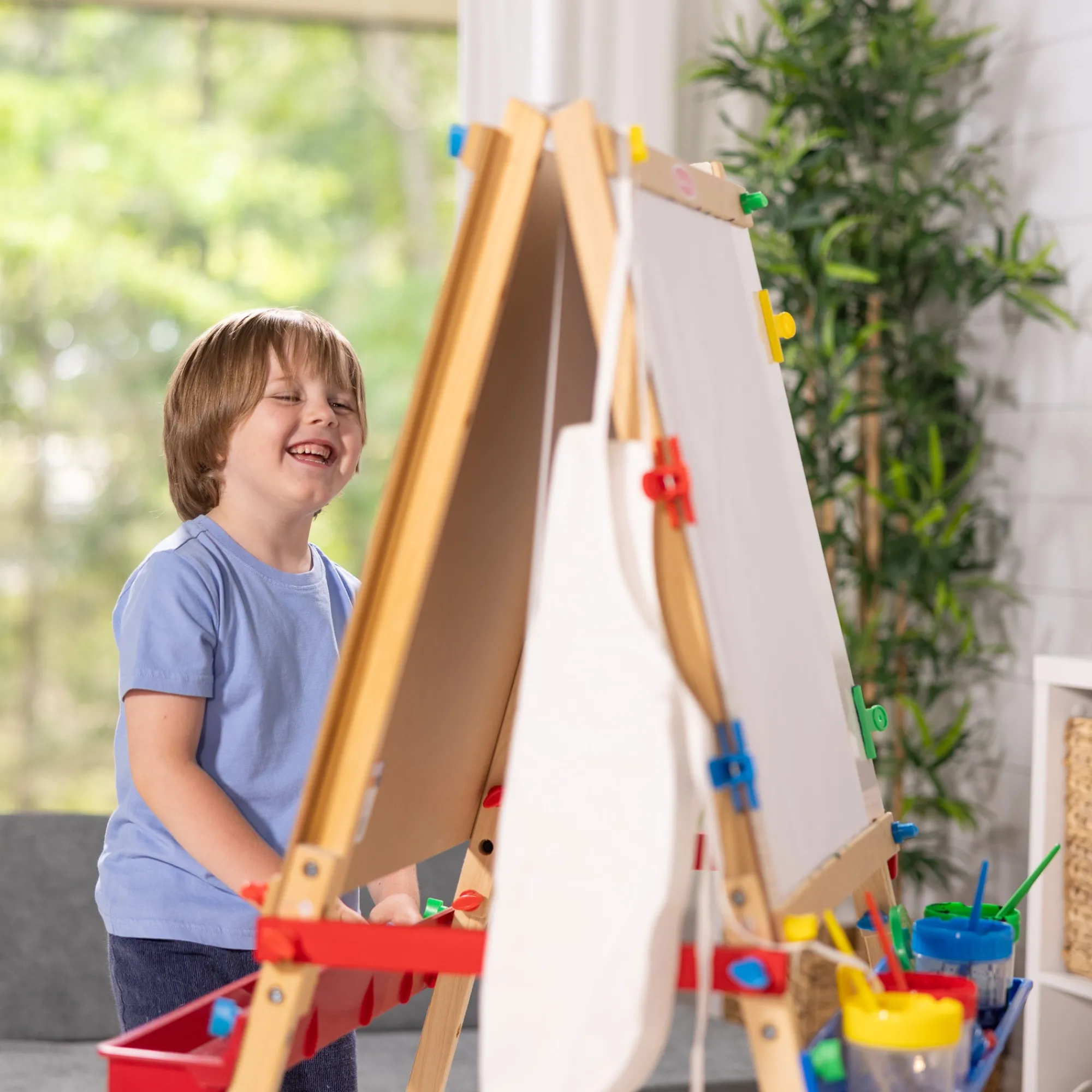 Deluxe Wooden Standing Art Easel>Melissa & Doug Best