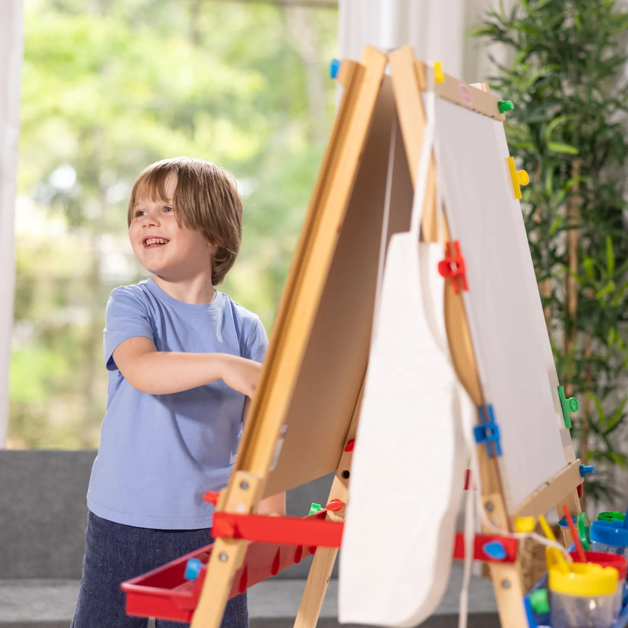 Deluxe Wooden Standing Art Easel>Melissa & Doug Best