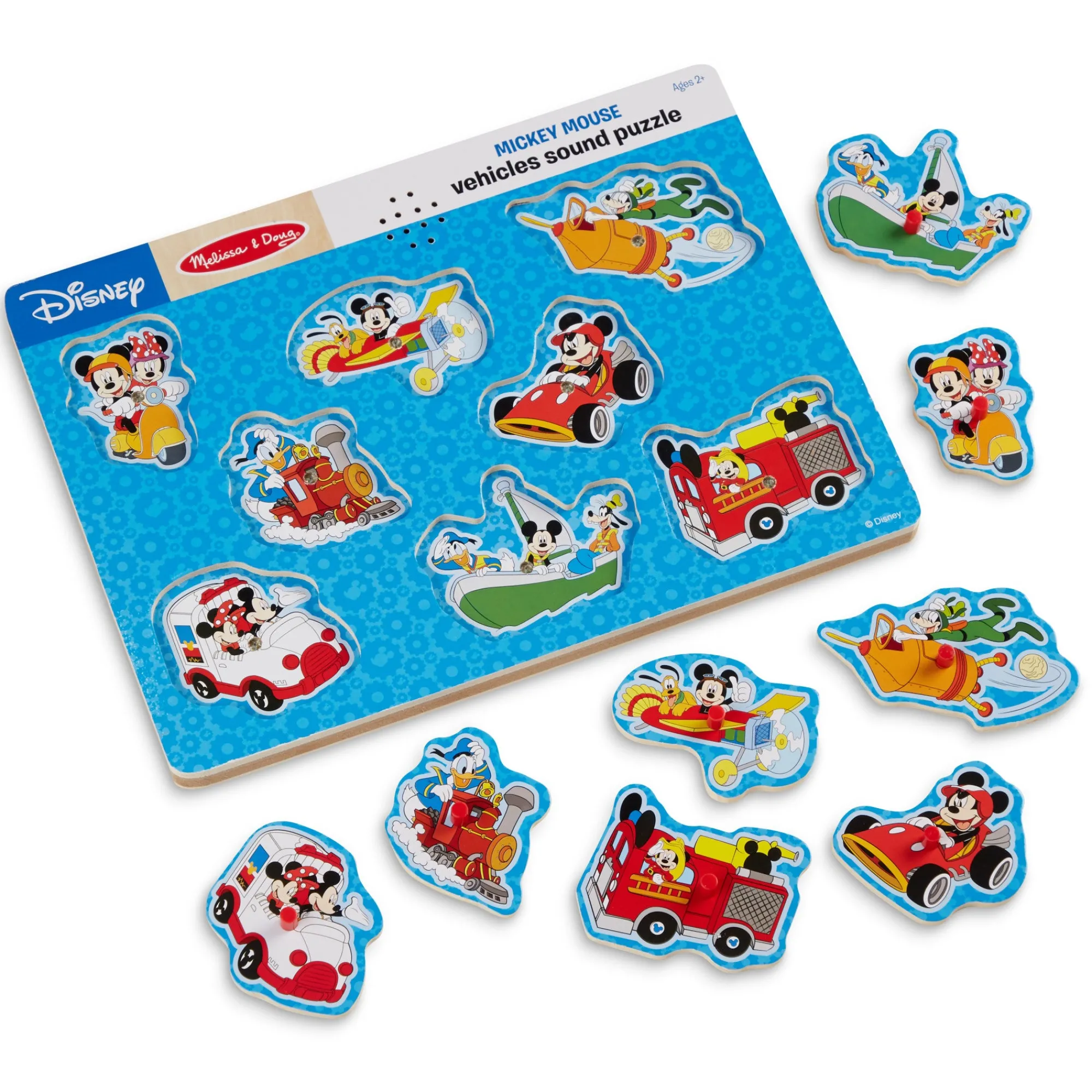 Disney Mickey Mouse & Friends Vehicles Sound Puzzle - 8 Pieces>Melissa & Doug Online