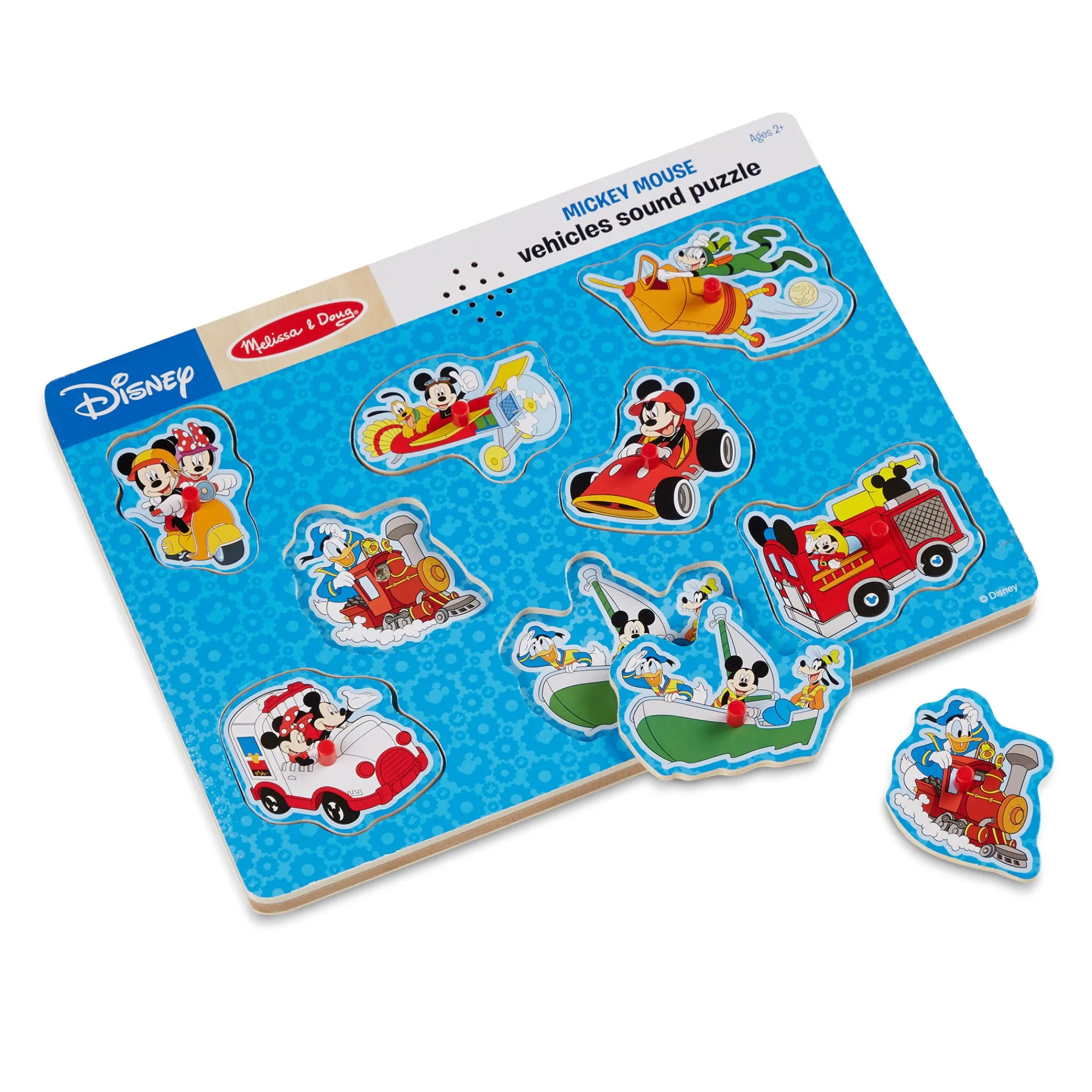 Disney Mickey Mouse & Friends Vehicles Sound Puzzle - 8 Pieces>Melissa & Doug Online